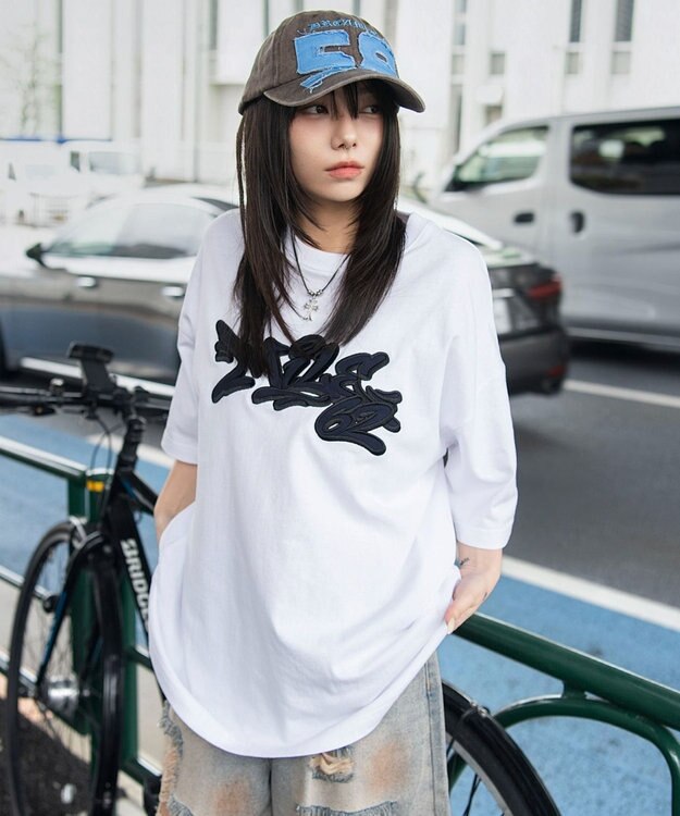 WEGO 【ユニセックス着用ITEM/MLサイズ展開】グラフィックBIG　T（SS） ホワイト