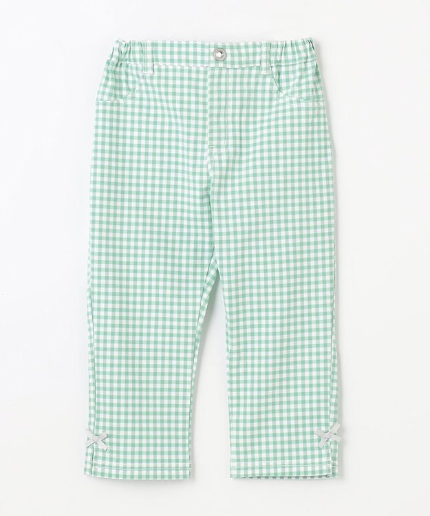 ANY KIDS 接触冷感 しろくま パンツ ミント×ギンガム