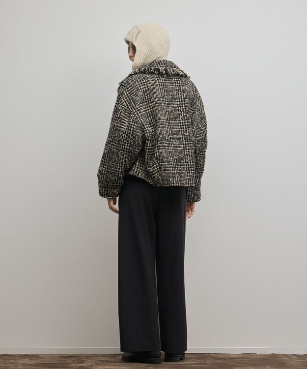 GRACE CONTINENTAL パディングツイードジャケット ベージュ