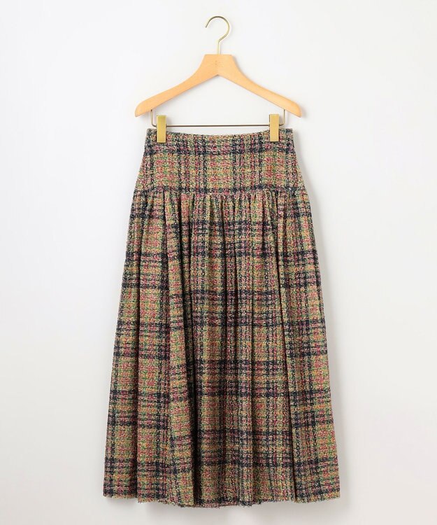 組曲 L ギミックチェックツイードスカート イエローミックス系5