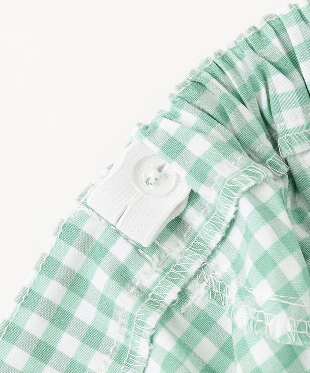 ANY KIDS 接触冷感 しろくま パンツ ミント×ギンガム