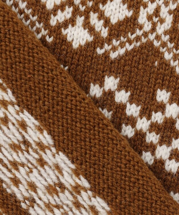 J.PRESS MEN 【WEB限定】フェアアイルクルーネックニット ベージュ系