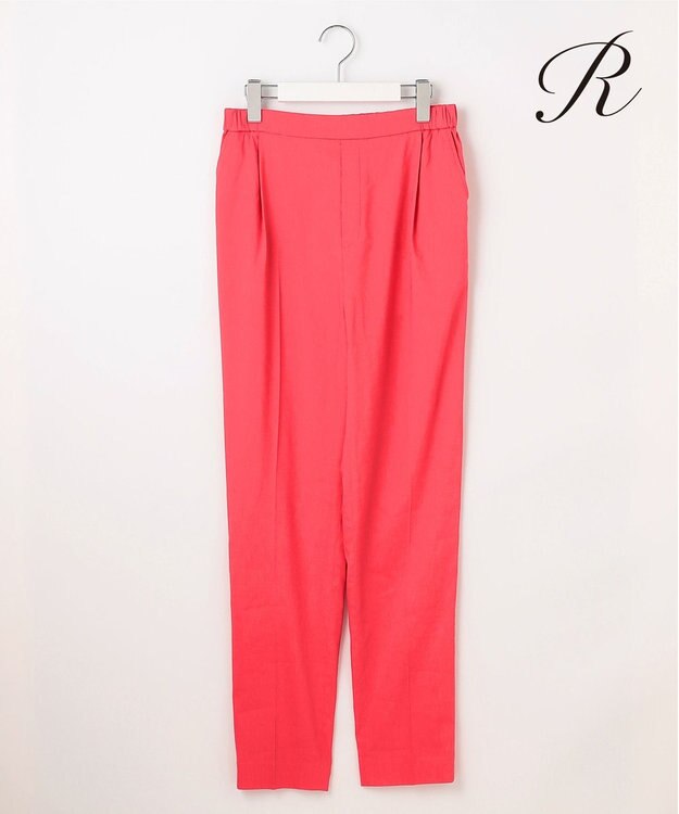 23区 【R(アール)】NALYA リネンストレッチ パンツ グァバピンク系