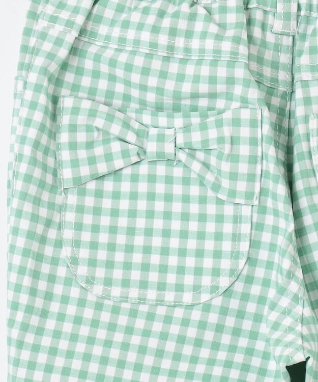 ANY KIDS 接触冷感 しろくま パンツ ミント×ギンガム