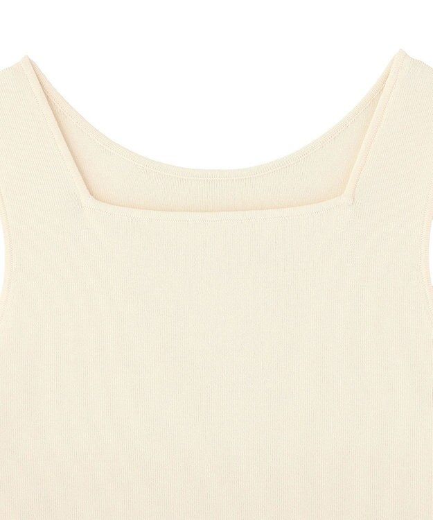 YECCA VECCA 2wayスクエアノースリーブニット Ivory
