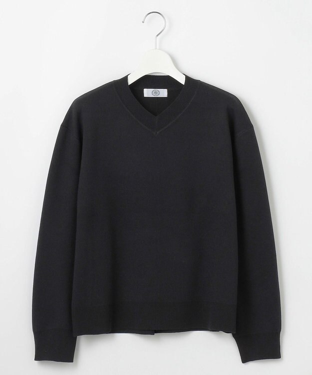 J.PRESS LADIES L 【洗える】FINE SWEAT ニット ブラック系