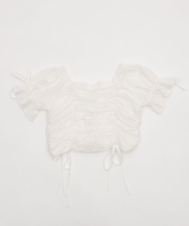 WEGO 2WAYドロストブラウス ホワイト