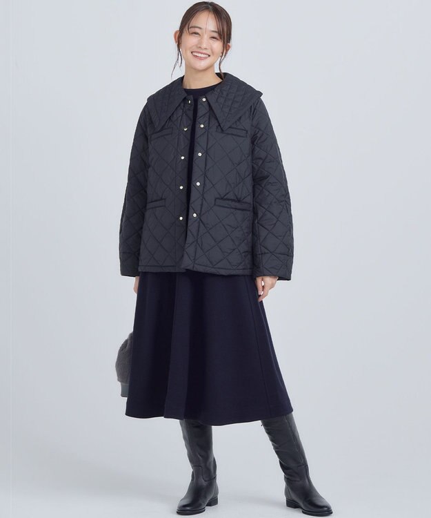 組曲 S 【2SET・WEB限定】ウール混ジャージー セットアップ ネイビー系