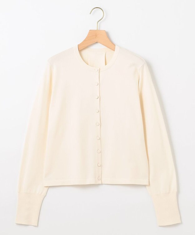 組曲 クルミボタン ニットカーディガン ホワイト系