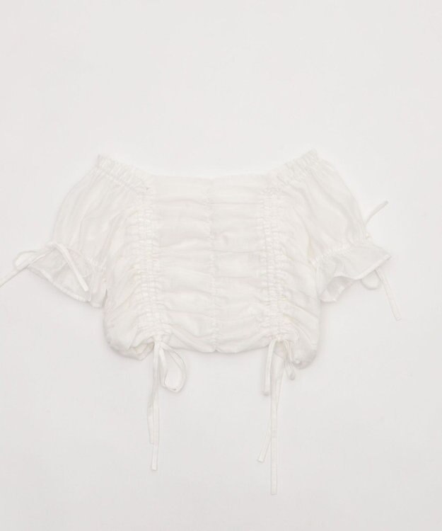 WEGO 2WAYドロストブラウス ホワイト