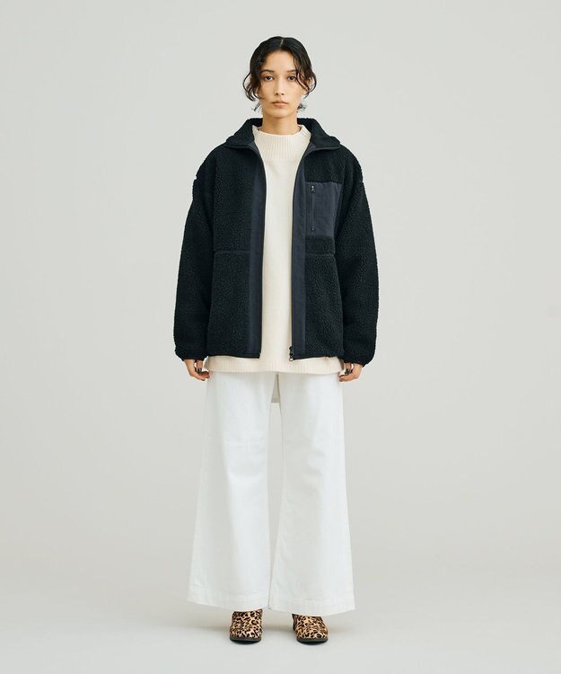 J.PRESS YORK STREET 【UNISEX】ボアブルゾン ブラック系