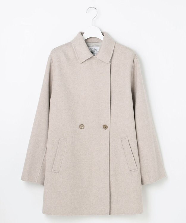 J.PRESS LADIES L ウールナイロンリバー テーラード コート ベージュ系