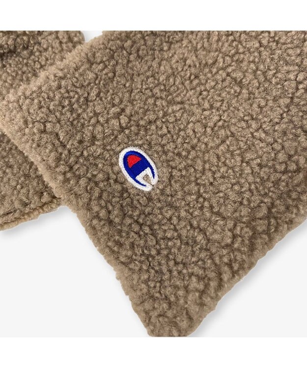 林八百吉商店 Champion　シープボアフーディーマフラー グレージュ