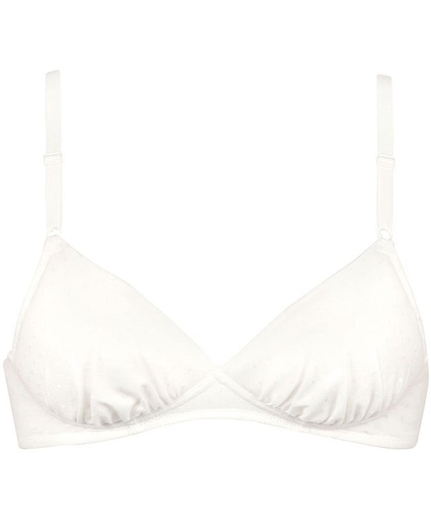 Wing ジュニア ノンワイヤーブラ Wing Teen オーガニックコットン混(身生地部) 【STEP3 まるみをおびてきた胸に】 小学生 中学生 ブラジャー RB2410 ウイング／ワコール アイボリー