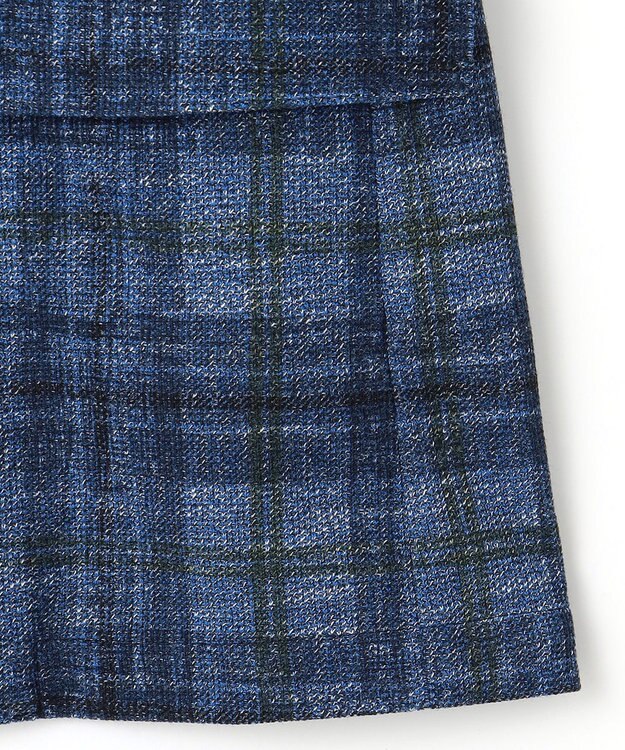 JOSEPH ABBOUD 【イタリア素材/軽量/ストレッチ】サマーツィード ジャージー プリント ジャケット ネイビー系4