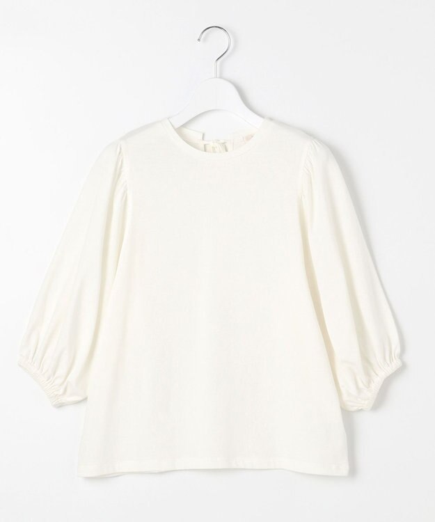 Feroux 【UVケア】バックリボンボリュームスリーブ Tシャツ ホワイト系