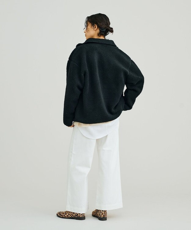 J.PRESS YORK STREET 【UNISEX】ボアブルゾン ブラック系