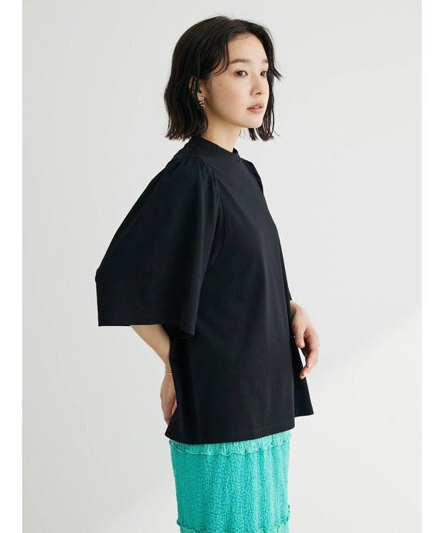 Green Parks 汗じみ防止袖ギャザープルオーバー Off White