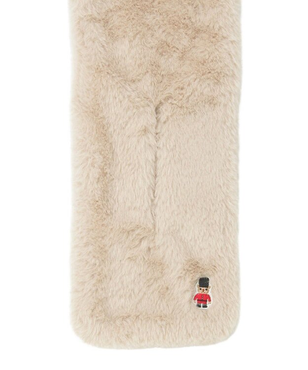 MOONBAT MACKINTOSH PHILOSOPHY(マッキントッシュ フィロソフィー）バッキンガムベア フェイクファー プチマフラー ベージュ