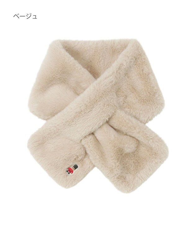 MOONBAT MACKINTOSH PHILOSOPHY(マッキントッシュ フィロソフィー）バッキンガムベア フェイクファー プチマフラー ベージュ