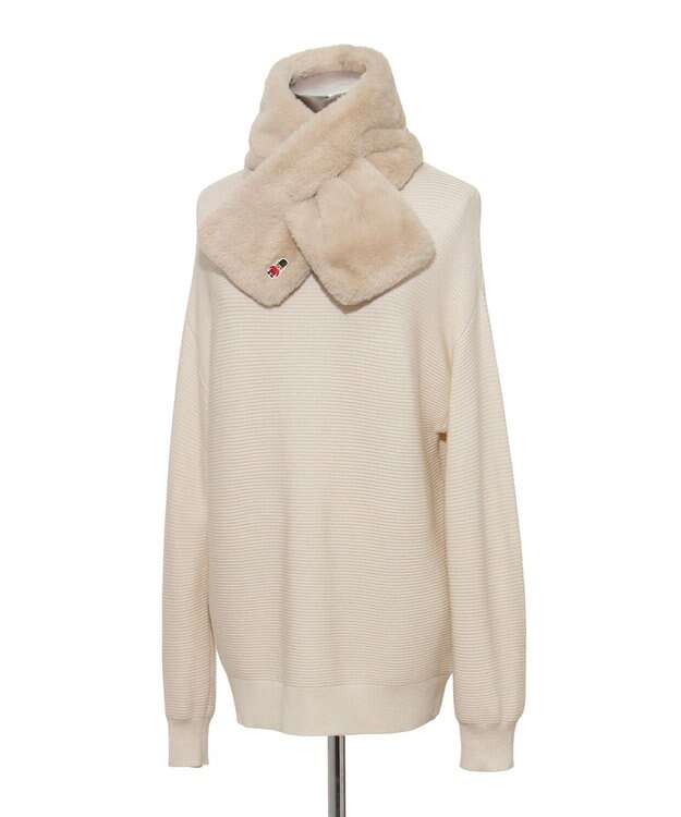 MOONBAT MACKINTOSH PHILOSOPHY(マッキントッシュ フィロソフィー）バッキンガムベア フェイクファー プチマフラー ベージュ