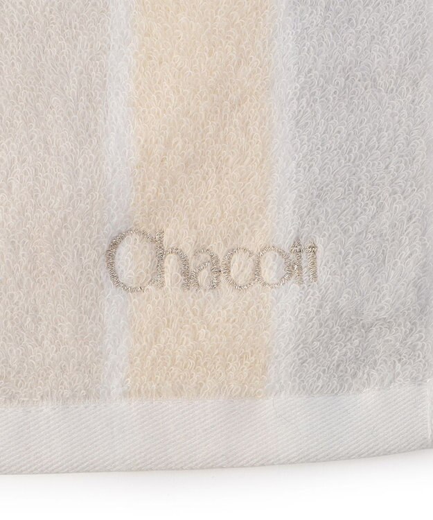 Chacott ストライプハンドタオル パールグレー