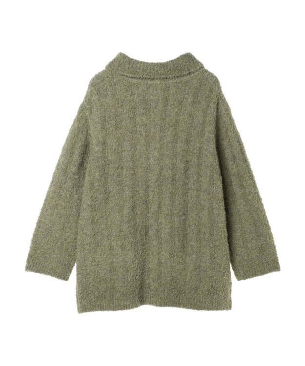 earth music&ecology ブークレハーフジップミニワンピース Khaki