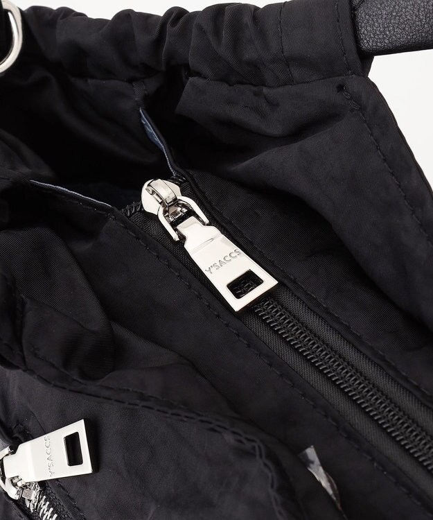 Y'SACCS 【Y’SACCS vous et】サイドギャザー2WAYトート Sサイズ ブラック