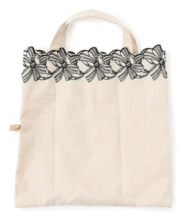 TOCCA 【晴雨兼用】DANCING RIBBON UMBRELLA 折り畳み傘 収納バッグ付き ベージュ系