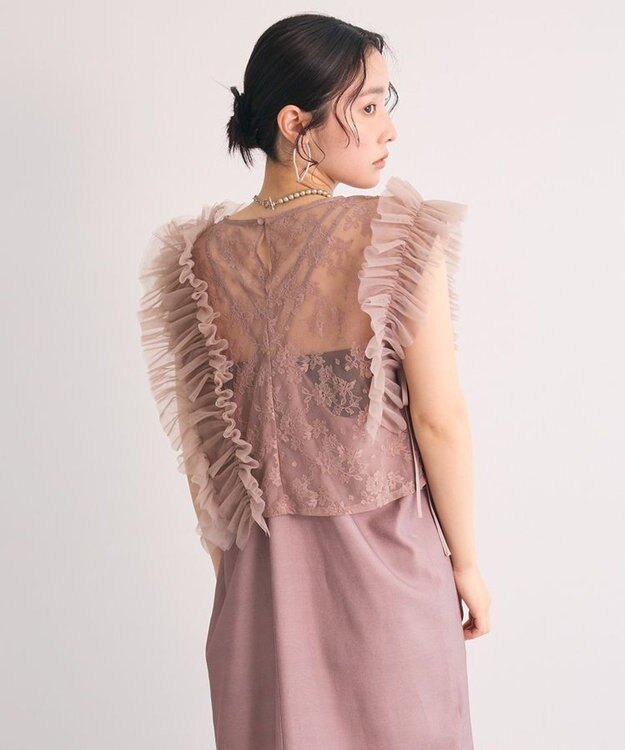 Green Parks ・Ｒａｉｌｍｅ　ＳＥＴ２点　レースブラウス＆ワンピ Pink