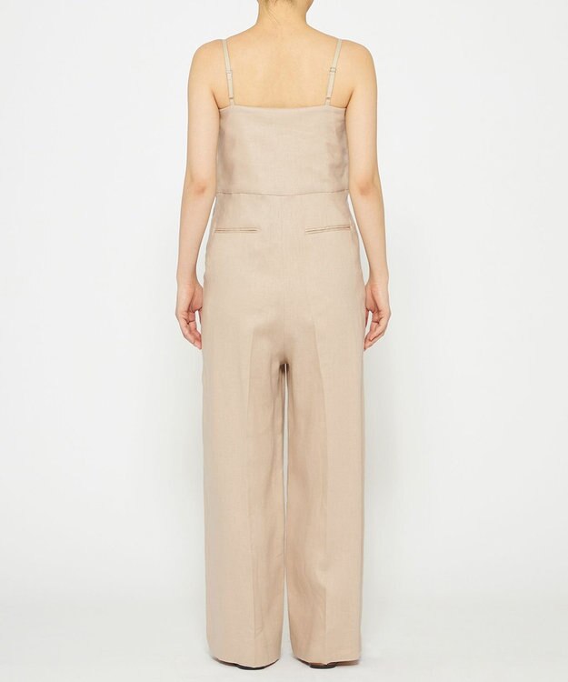 uncrave 【5周年企画・手洗い可】ライト リネン オールインワン（uncrave STANDARD） ベージュ