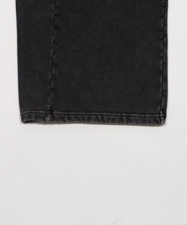 WEGO 【ウエストゴム/SMサイズ展開】裏起毛カーブデザインスウェットパンツ スミクロ