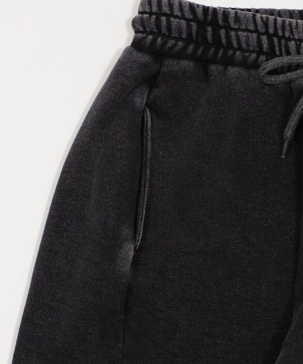 WEGO 【ウエストゴム/SMサイズ展開】裏起毛カーブデザインスウェットパンツ スミクロ