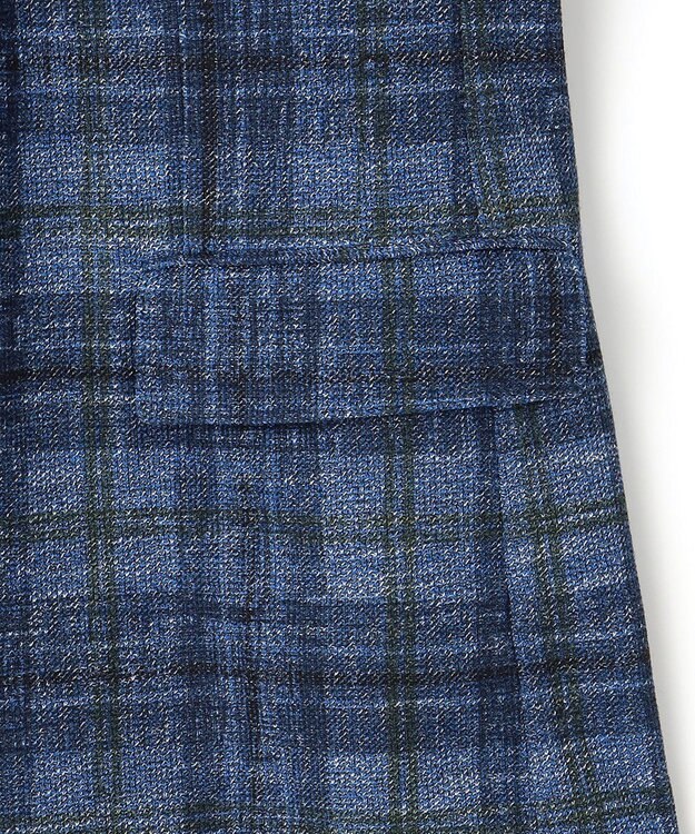 JOSEPH ABBOUD 【イタリア素材/軽量/ストレッチ】サマーツィード ジャージー プリント ジャケット ネイビー系4