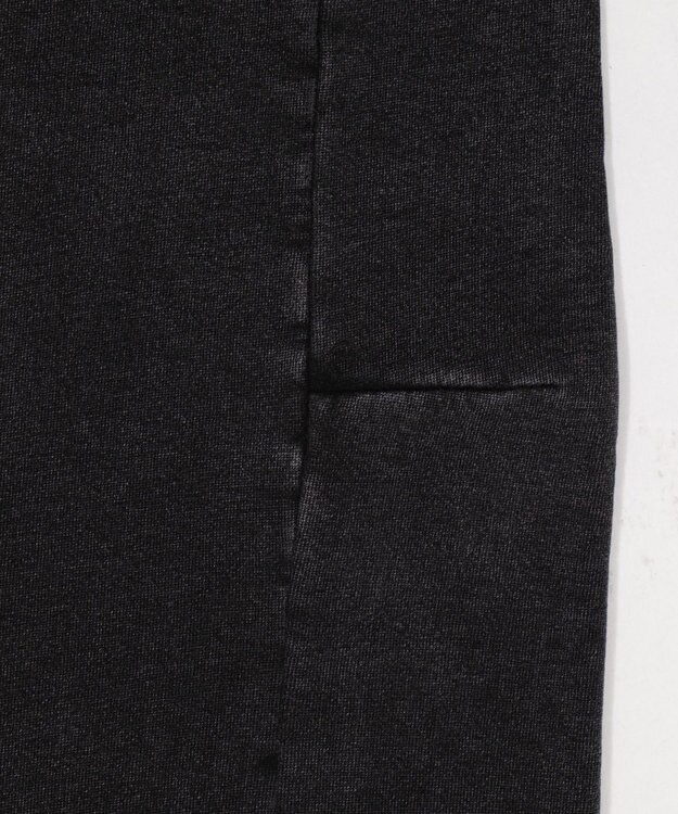 WEGO 【ウエストゴム/SMサイズ展開】裏起毛カーブデザインスウェットパンツ スミクロ