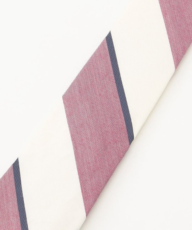 J.PRESS MEN 【LINEN MIX COLLECTION】 レジメンタル ネクタイ ローズ系1