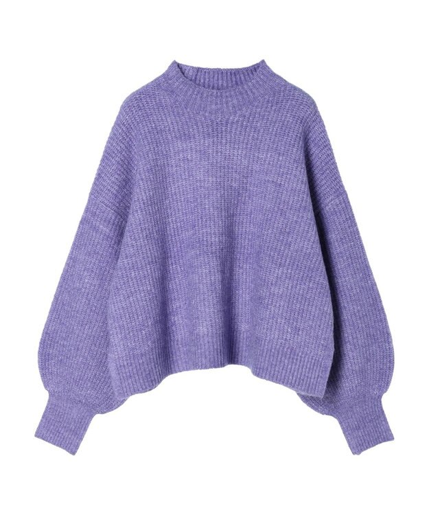 earth music&ecology ＦＬＵＦＦＹハイネックプルオーバー Purple