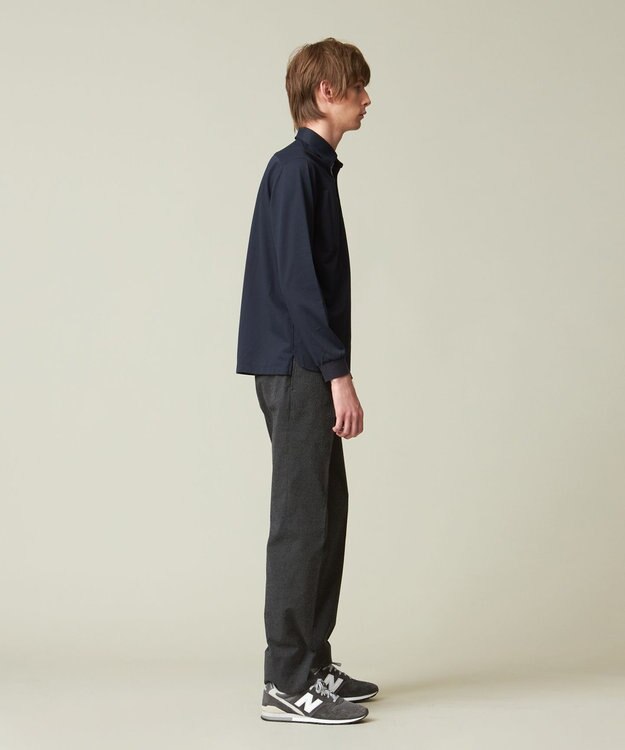 J.PRESS MEN 【新素材 / ビジネス対応可】ロングスリーブポロシャツ ネイビー系