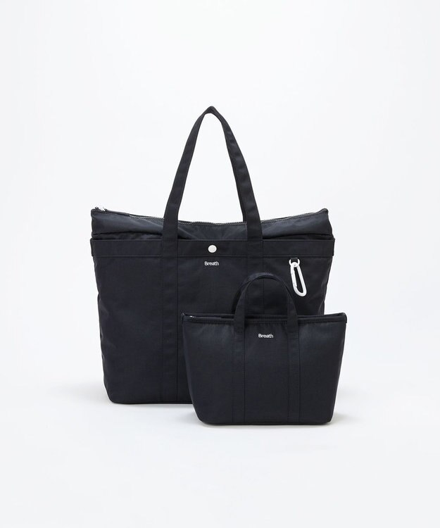 TOPKAPI 【Breath TOPKAPI】CHILLGO 保冷バッグ付き ナイロン トートバッグ L / 撥水 ブラック