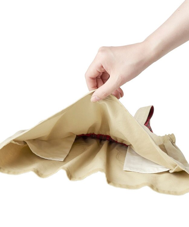 MIKI HOUSE HOT BISCUITS 【70-110cm】 コーデュロイ　ジャンパースカート ベージュ