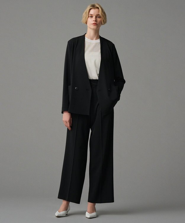 uncrave 【接触冷感・撥水・洗濯機洗い可】クールタッチツイル ジャケット（uncrave STANDARD） ブラック