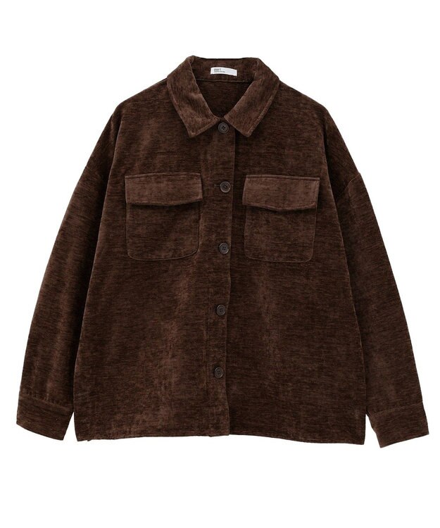 CRAFT STANDARD BOUTIQUE ベロアシャツジャケット Brown