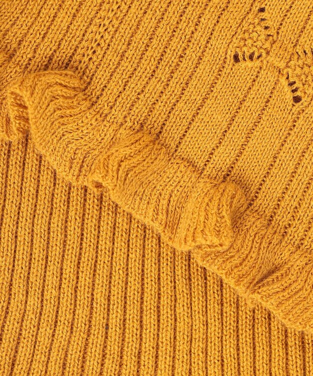 組曲 KIDS 【150-160㎝】リブニット マリーゴールド系