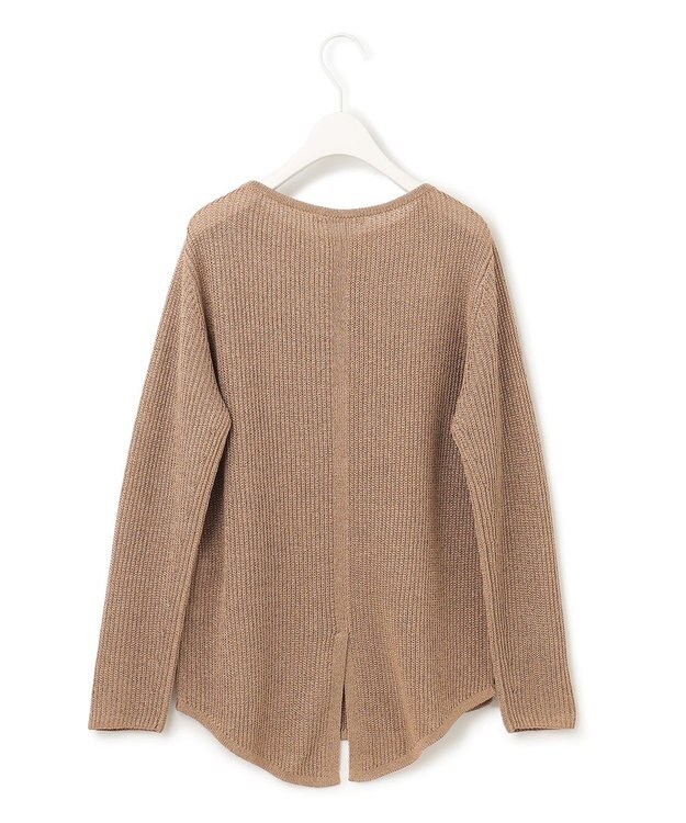 ICB 【WEB限定カラーあり・洗える】ペーパーブレンドシャインニット プルオーバー レディッシュブラウン系［WEB限定］