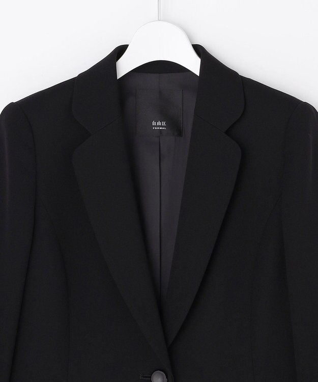 自由区 FORMAL 【ゆったりサイズも】テーラードジャケット ブラック系