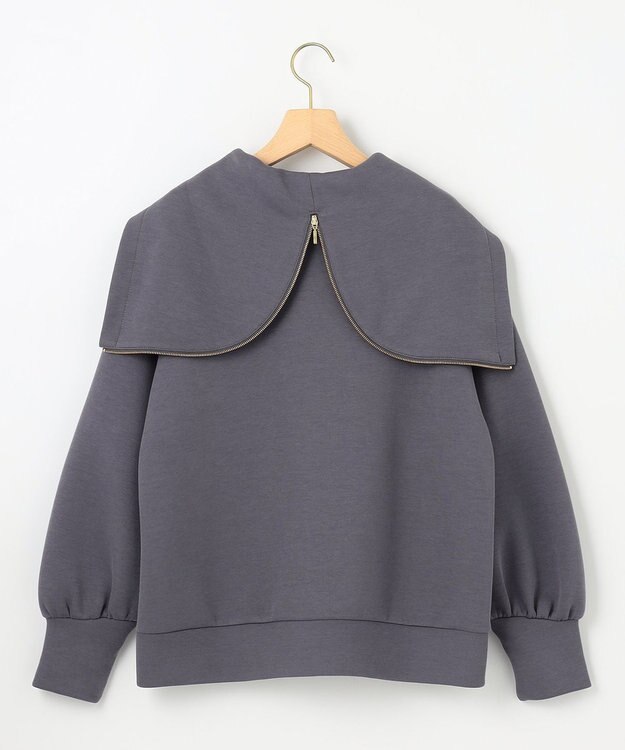 組曲 ダンボールジャージー ジップアップパーカー チャコールグレー系