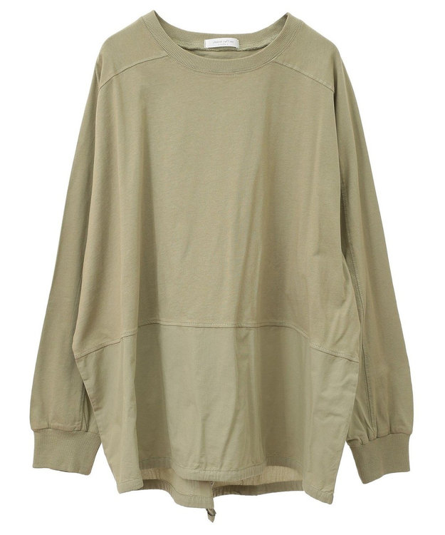 Green Parks ピグメント裾ドロストカットチュニック Khaki