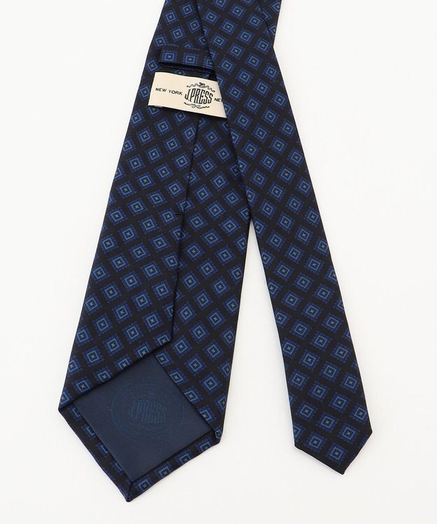 J.PRESS MEN オーバーダイ小紋ハンドプリント ネクタイ ネイビー系5