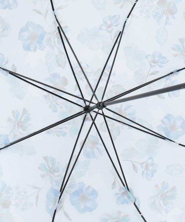 ANY SIS 【WEB限定】晴雨兼用フローラルウォッシュ 長傘 サックスブルー系