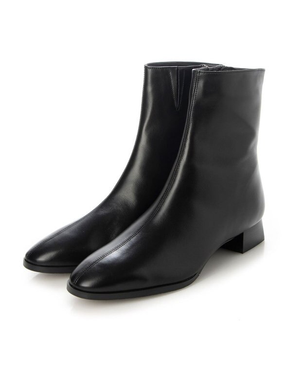 Riz raffinee <Riz raffinee>スクエアヒールショートブーツ ブラック